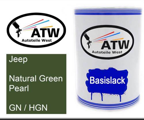 Jeep, Natural Green Pearl, GN / HGN: 500ml Lackdose, von ATW Autoteile West.